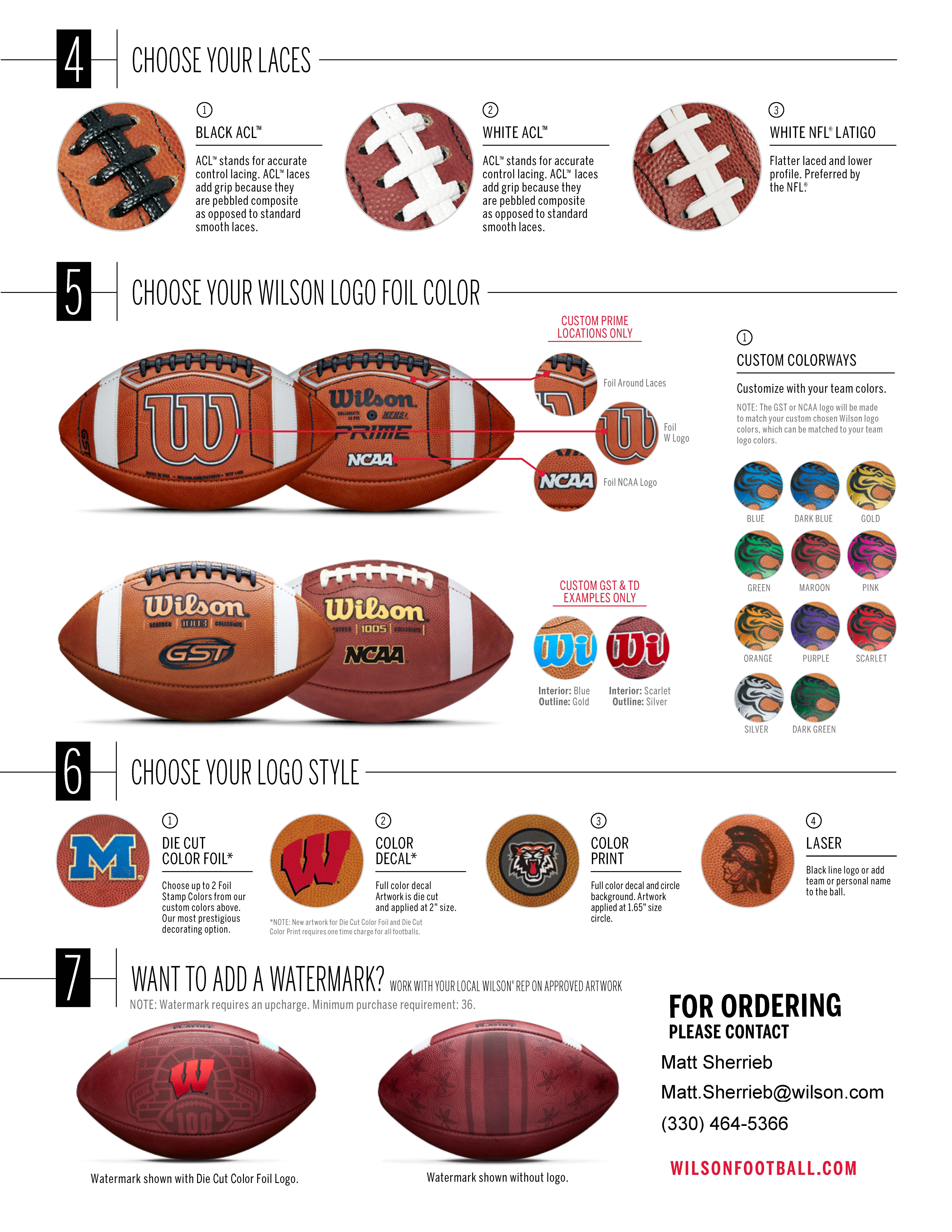 OHSAA Wilson Build Your Own Football